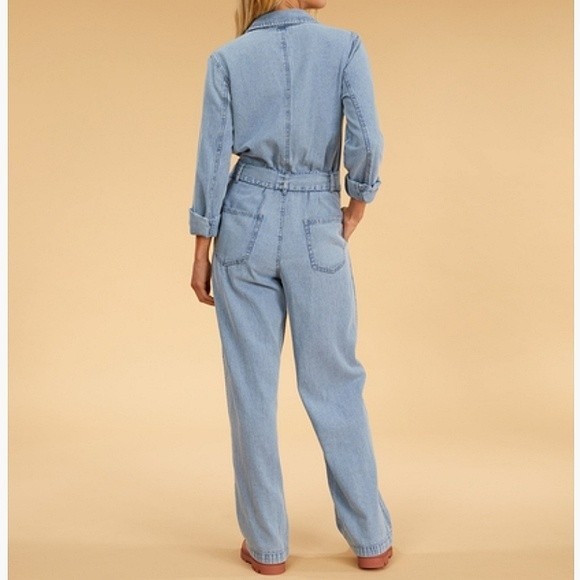 Billabong Light Blue Denim Jumpsuit - Picture 2 of 9